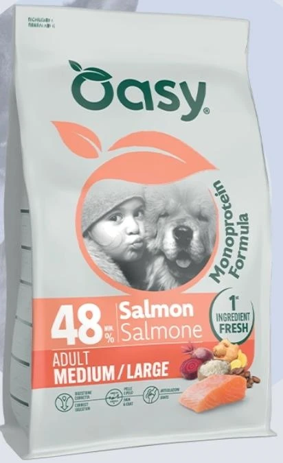 Oasy Dog Mono Medium/Large Salmone 2kg - OASY - Immagine 1
