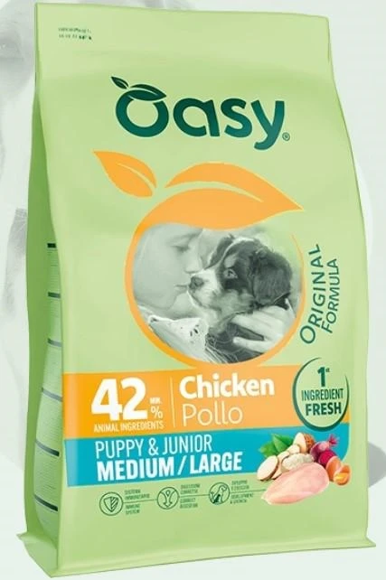 Oasy Dog Original Puppy Medium/Large Pollo KG 2 - Immagine 1
