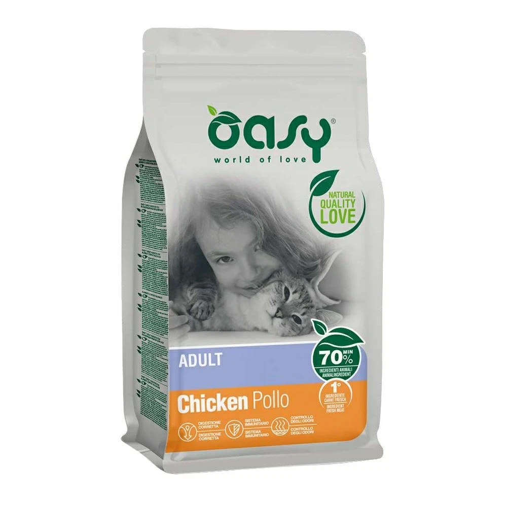 Oasy Cat Pollo 7,5 kg - Alimento Secco per Gatti - Immagine 1