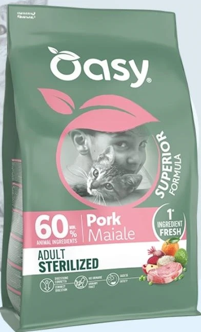 Oasy Cat Superior Sterilized Maiale 300g - Immagine 1