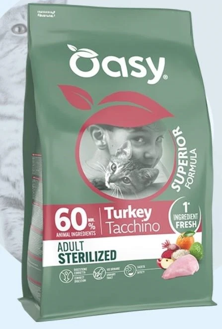 Oasy Cat Superior Sterilized Tacchino 300g - Immagine 1