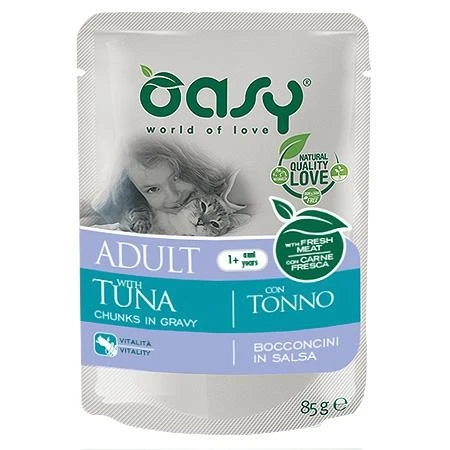 OASY Cat Bocconi Tonno - Buste 12 x 85g - Immagine 1