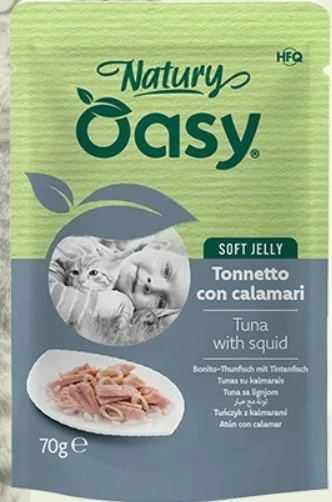 Oasy Cat Natùry Buste Tonnetto/Calamari 24 x Gr 70 - Immagine 1