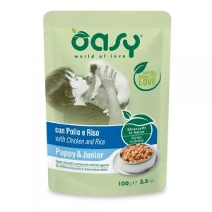 Oasy Dog Straccetti Busta Puppy Pollo/Riso 100g - Immagine 1