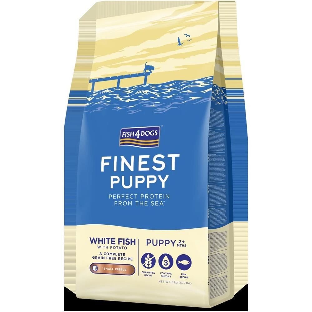 Fish4Dogs Finest Puppy Pesce Bianco/Patate (Small Kibble) kg 1,5 - Immagine 1