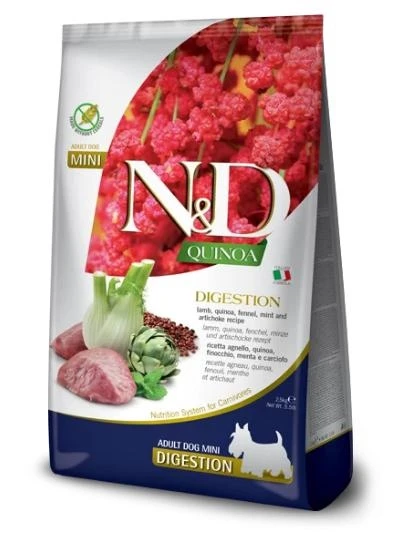ND Dog Quinoa Mini Digestione Agnello/Finocchio/Menta/Carciofo 800g - Farmina - Immagine 1