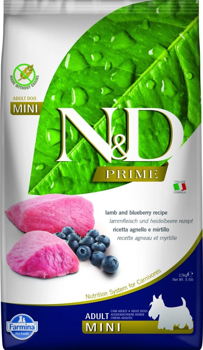 ND Dog Prime Mini Agnello/Mirtillo - Farmina - Immagine 1