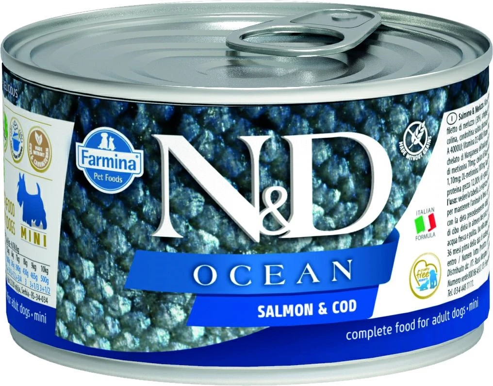 ND Umido Dog Ocean Salmone/Merluzzo 140g - Farmina - Immagine 1