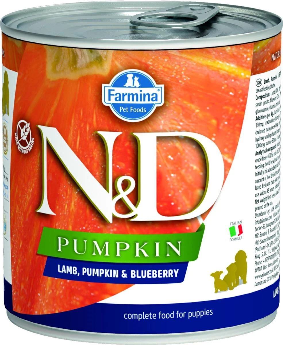 ND Um Dog Pumpkin Puppy Agnello/Mirtillo 285g - Farmina - Immagine 1