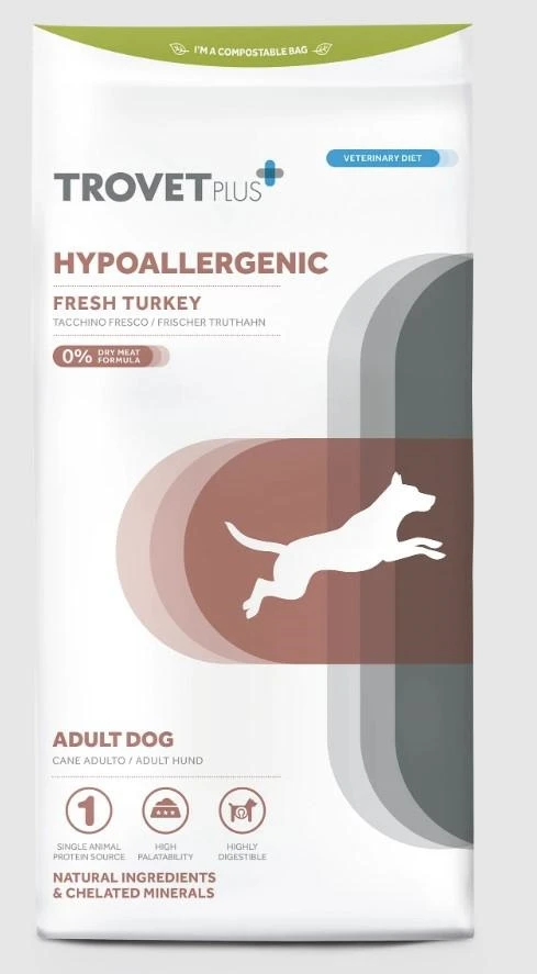 TROVET Dog Hypoallergenic Tacchino 3kg - Mangime Dietetico per Cani - Immagine 1