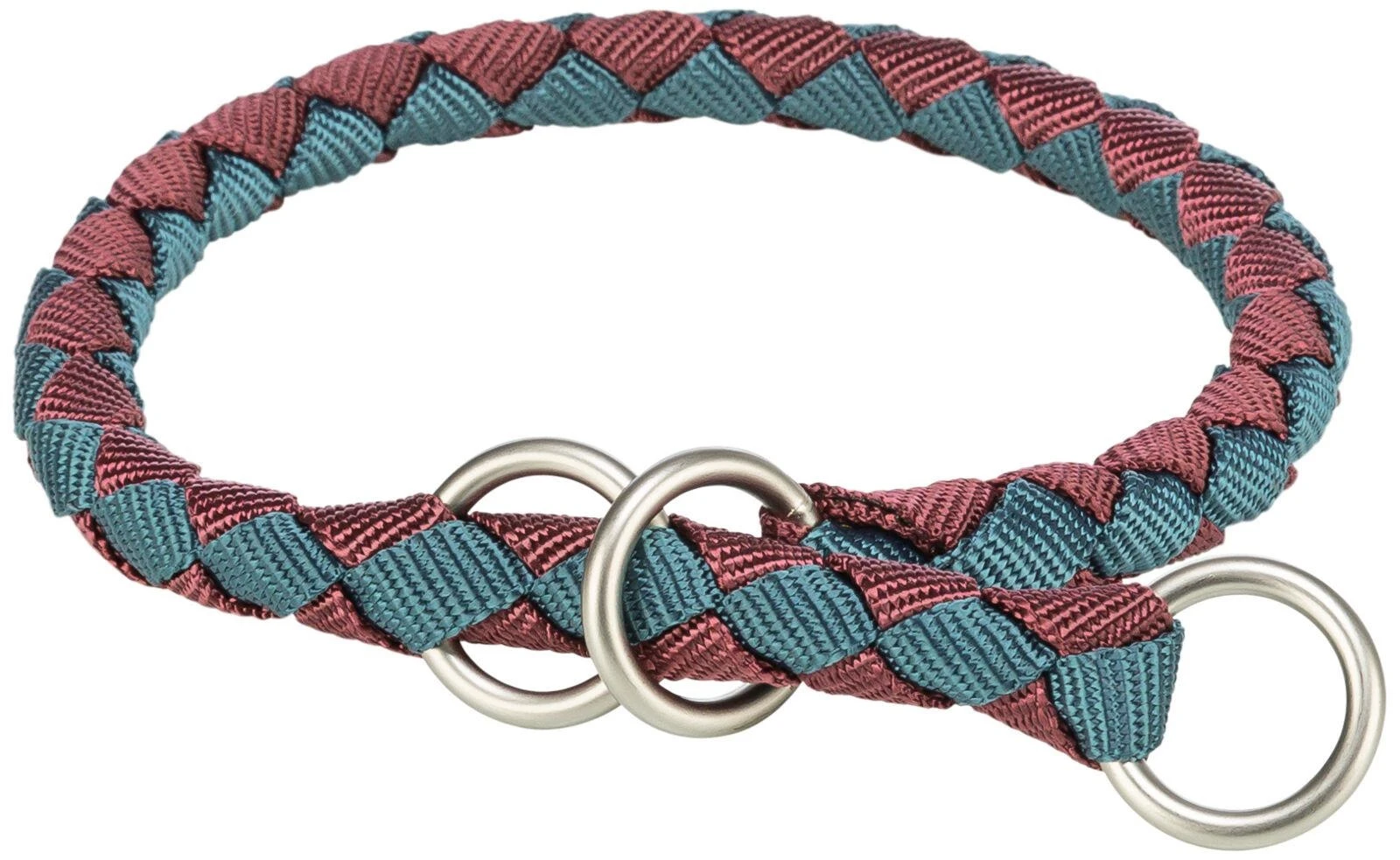 Cavo Collare Semistrangolo TX - Trixie, S: 30-36 cm, Vinaccia/Petrolio - Immagine 1
