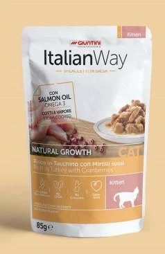 Italian Way Kitten Buste 28 x Gr 85 Tacchino/Mirtilli - Giuntini - Immagine 1