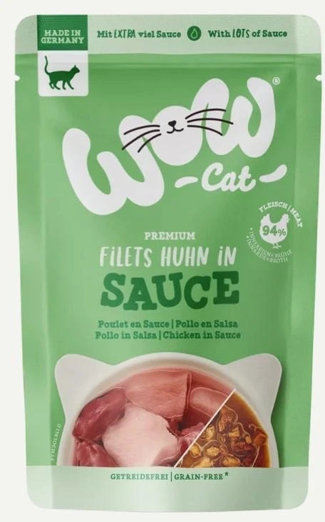 WOW Cat BST Gravy Pollo 8 x 85 g - Mangime Umido per Gatti - Immagine 1