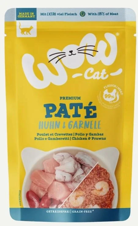 WOW CATTIVI PASTO PER GATTI CON POLLO E GAMBERI - 12 X 125g - Immagine 1