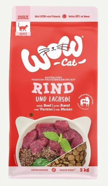 WOW Cat Manzo 2 kg - Mangime Secco per Gatti - Immagine 1