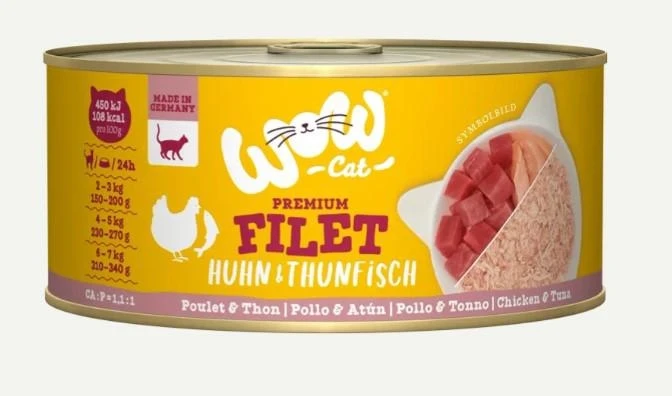 Wow Cat Filetto Pollo Tonno 70g - Immagine 1