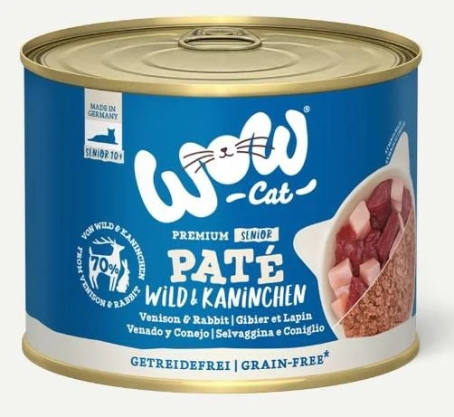 WOW Cat Senior Selvaggina/Coniglio 200g - Immagine 1