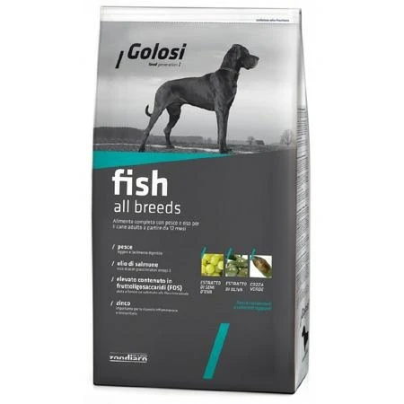 GOLOSI Dog Pesce 12 kg - Mangime Secco per Cani - Immagine 1