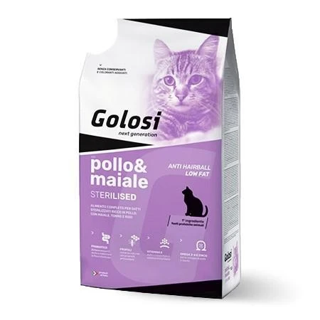 Golosì Cat Pollo/Magiale Sterilised Low Fat 7,5 kg - Immagine 1