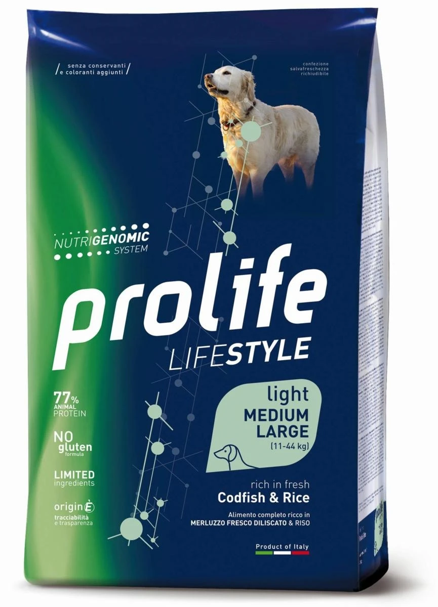 Prolife Dog Lifestyle Medium/Large Light Merluzzo/Riso - Immagine 1