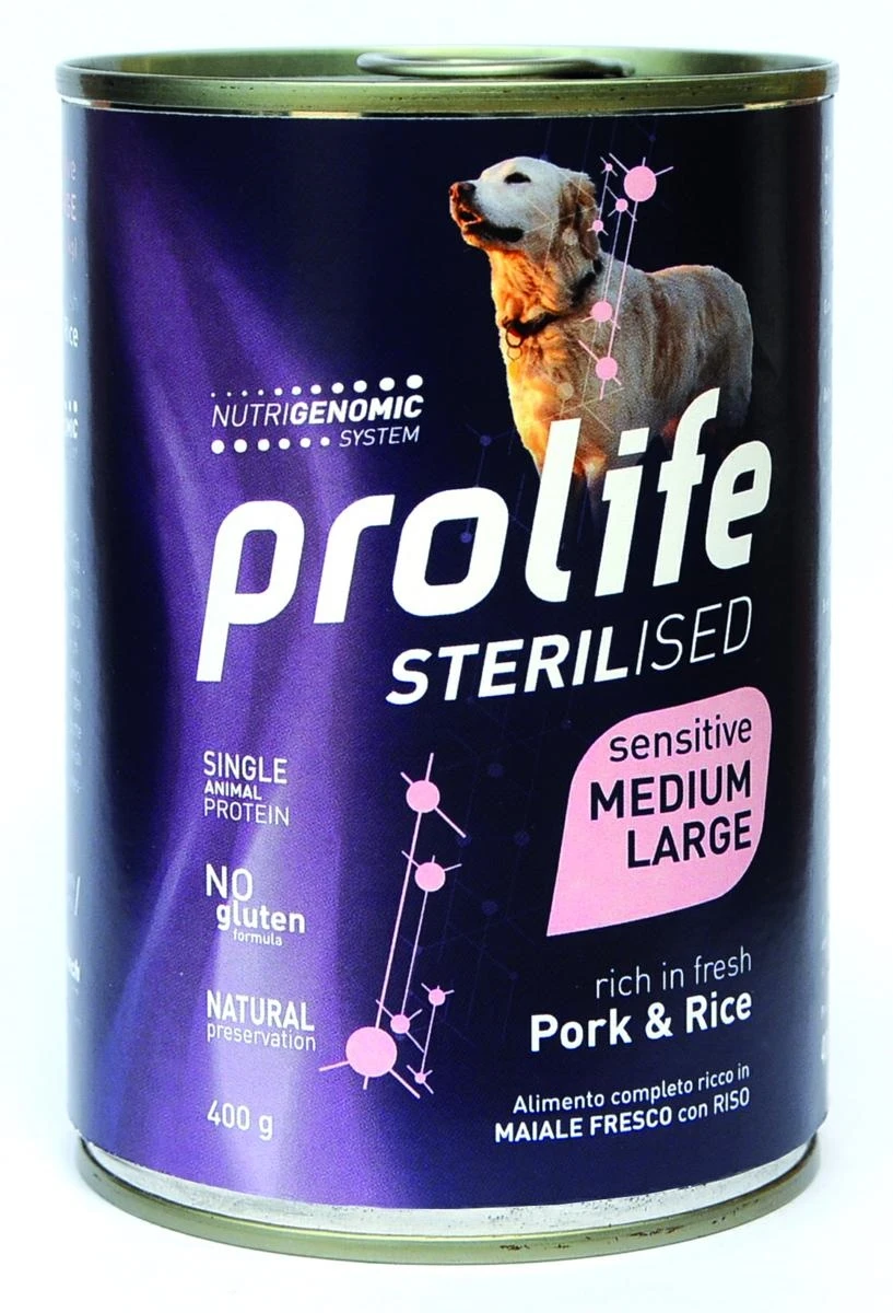 Prolife Dog Um Sterilized Medium/Large Maiale/Riso 400g - Immagine 1