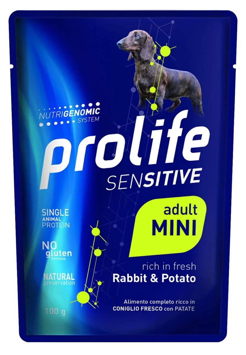 ProLife Dog Um Sensitive Buste Mini Coniglio 10 x 100g - Immagine 1