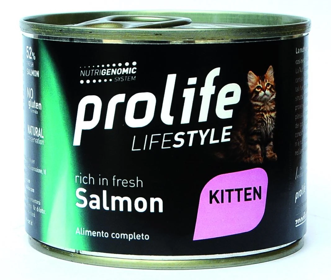 Prolife Cat Life Um Puppy Salmone 200g - Delizioso Mangime Umido - Immagine 1