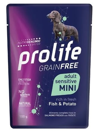 Prolife Dog UM Grain Free Bustine Mini Pesce/Patate 10 x 100g - Immagine 1