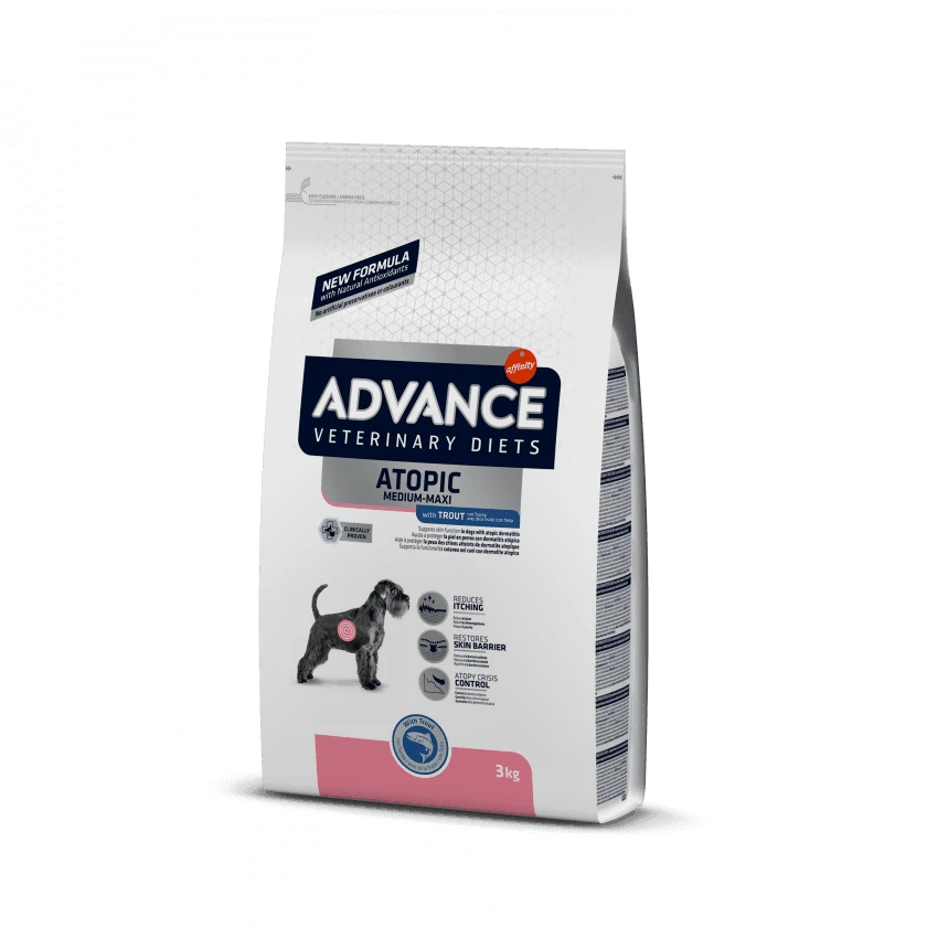 Advance Atopic Medium Maxi Trota, alimento dietetico per cani con problemi di pelle