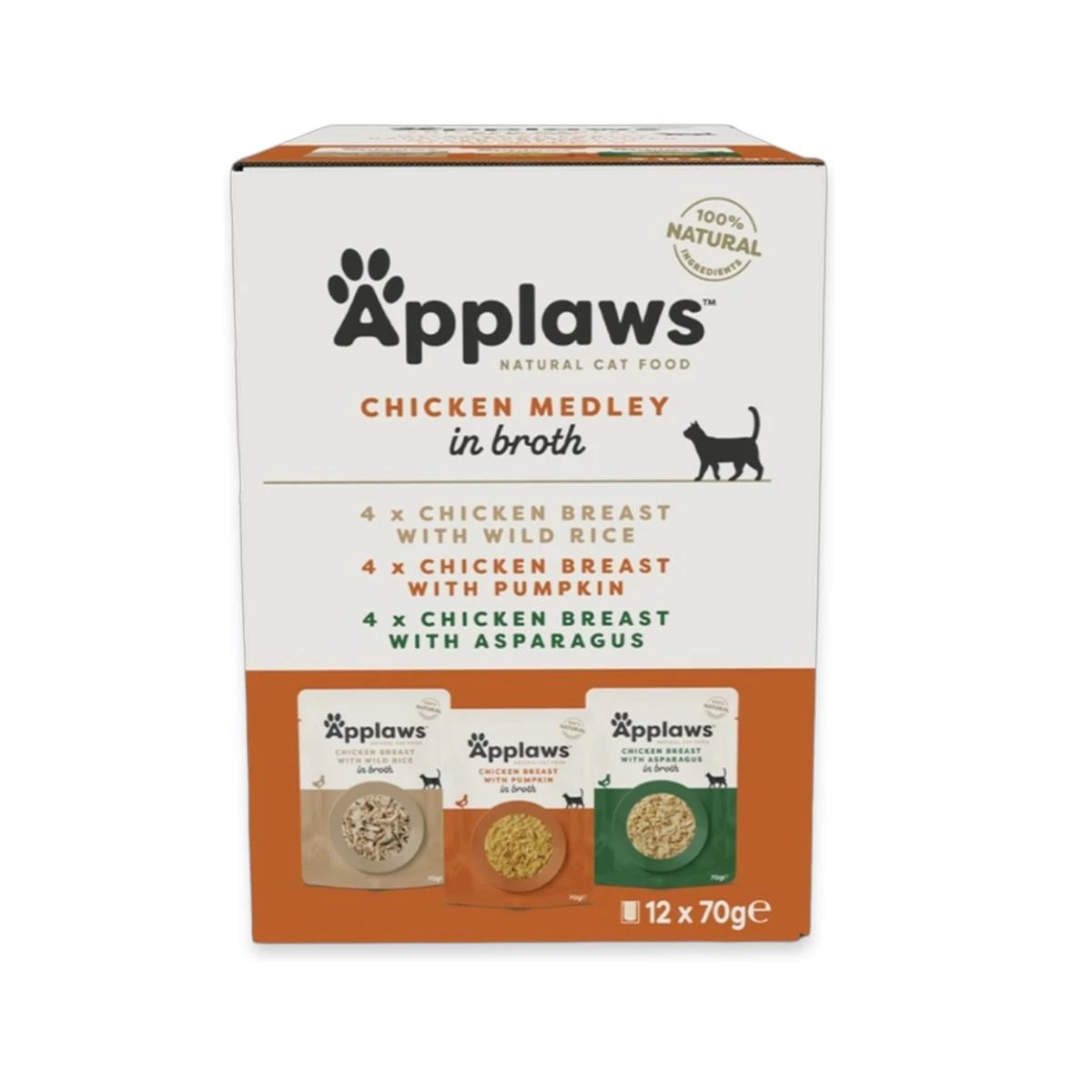 Applaws Buste Mix Pollo in Brodo 12x70 g per Gatti