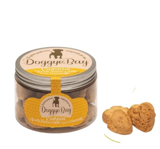 Biscotti Cuoricini Avena - Miele - Camomilla - 150 gr - Cane