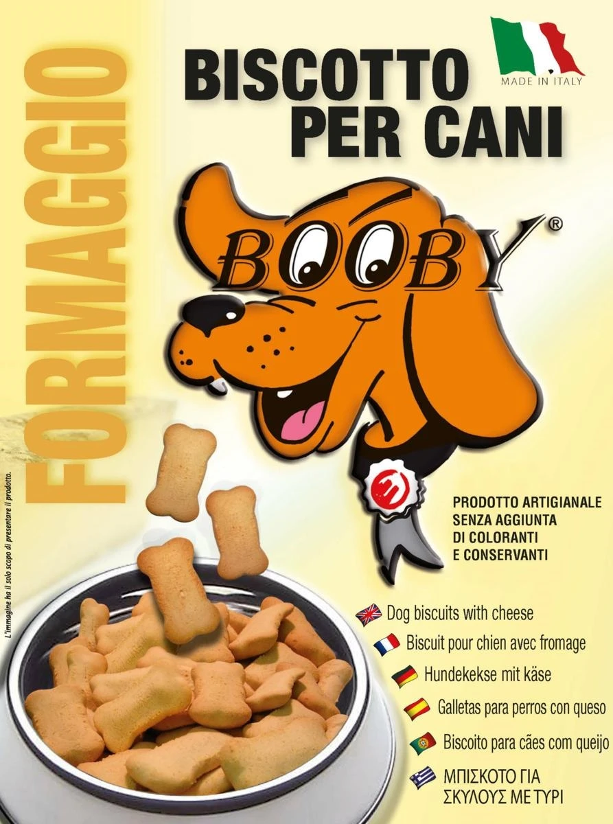 Booby Scatola Formaggio Gr 400 - Snack Naturale per Cani