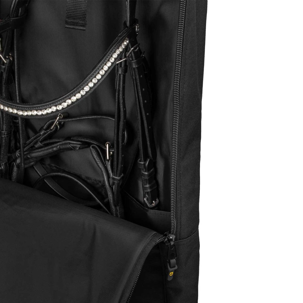 Borsa portabriglie Equestro in cordura con logo ricamato - Nero - foto 7