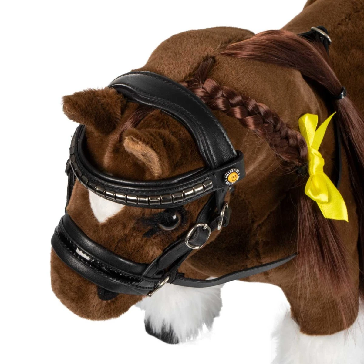 Briglia in cuoio per Toy Horse Equestro con clincher argento - Unica Nero - foto 8