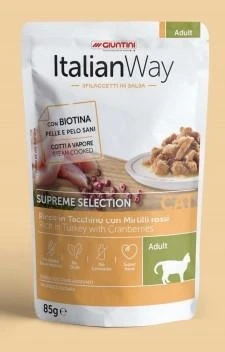 Buste Italian Way Cat Giuntini Tacchino/Mirtilli 85g