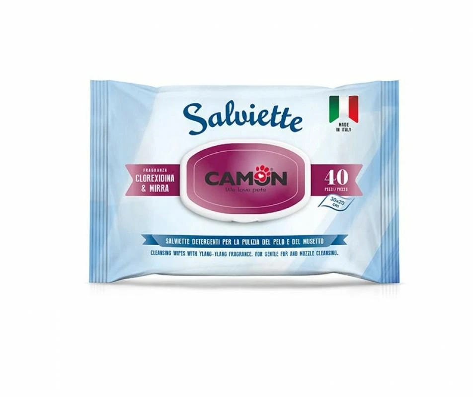 Camon Salviette Igieniche 40 Pz - Mirra/Clorexidina
