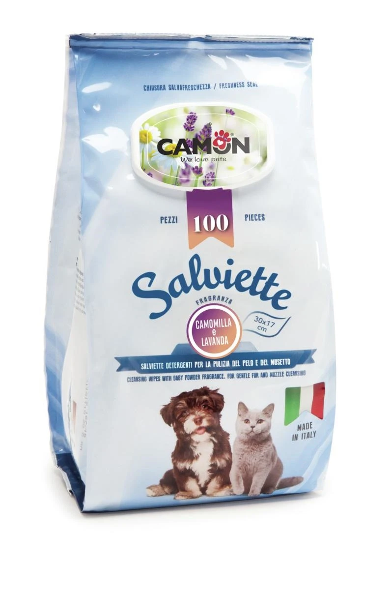 Camon Salviette Lavanda/Camomilla - Igiene per Cani