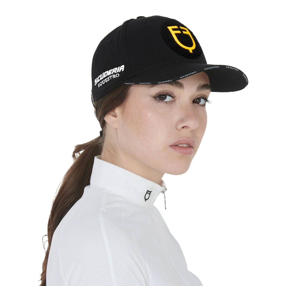 Cappellino Baseball Unisex Scuderia Equestro in Cotone - Nero - foto 8