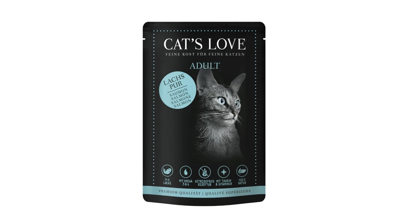 Cat's Love Buste di Salmone 12 x 85g - CATSLOVE