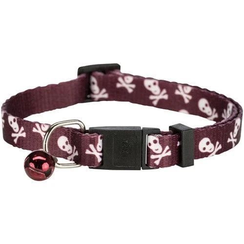 Collare rock con teschi e campanello per gattini in nylon- Trixie - Foto 5