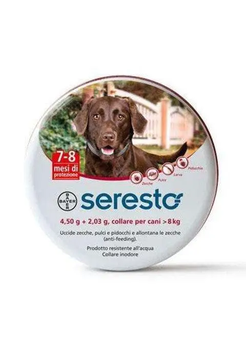 Collare Seresto antiparassitario Cani superiori a 8 Kg - Bayer