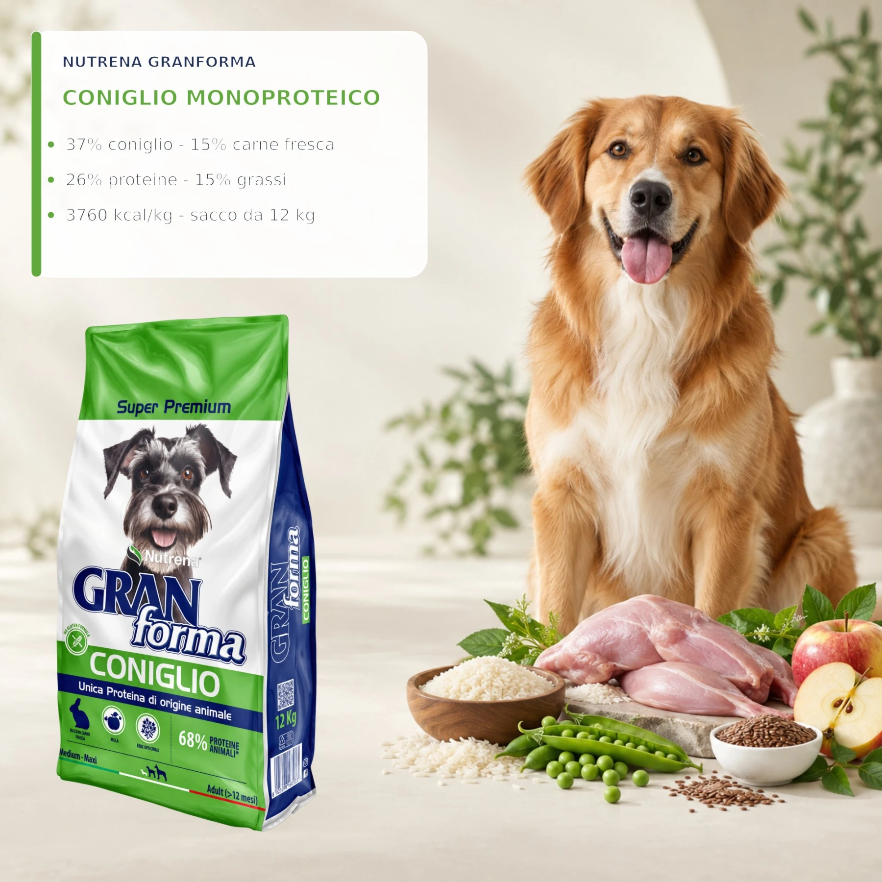 Nutrena Granforma Coniglio Monoproteico 12 kg - Immagine 3