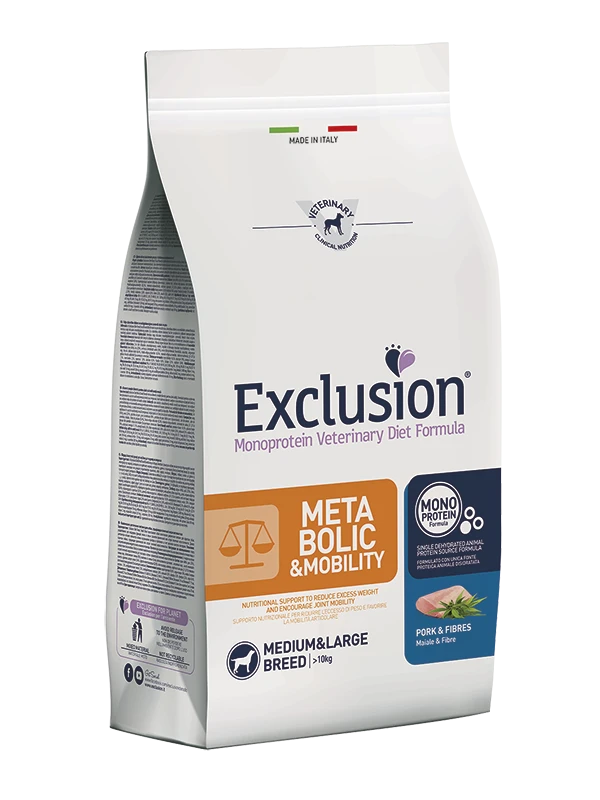 Exclusion Metabolic Mobility Cane Maiale e Fibre crocchette medium/large