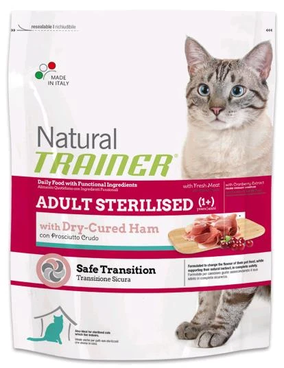 Trainer NATURAL ADULT STERILISED PROSCIUTTO CRUDO - Secco gatto Kg. 1,5 - Foto 1