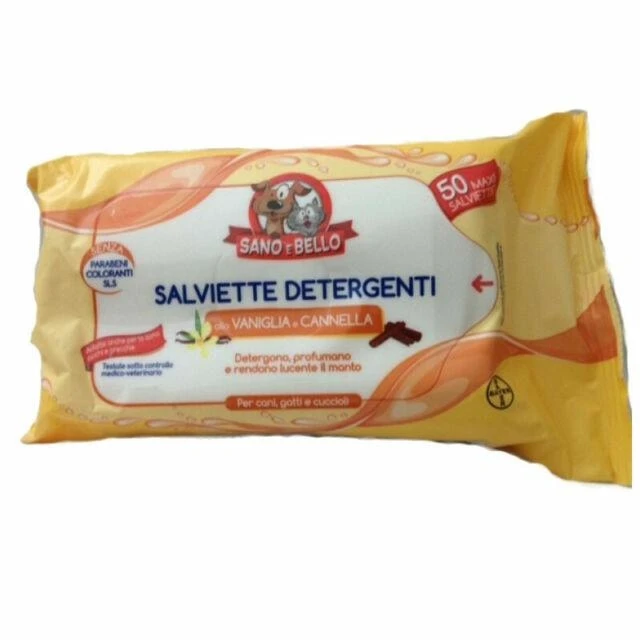Elanco Salviette Vaniglia/Cannella per cani - 50 pezzi
