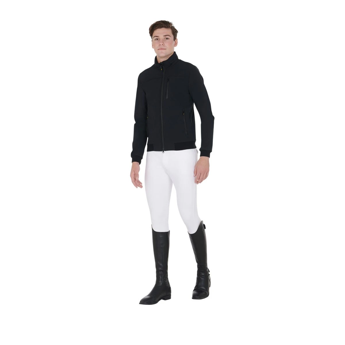 Equestro Giacca Uomo in Tessuto Tecnico con Cappuccio Estraibile - XS Nero - foto 4
