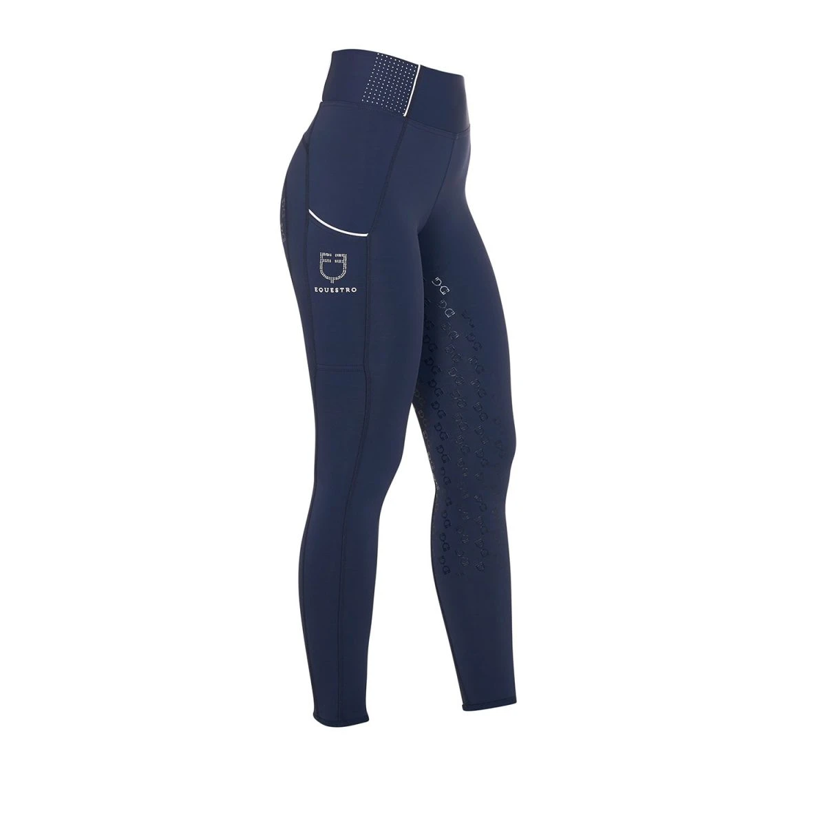 Equestro Leggings donna Slim Fit con strass