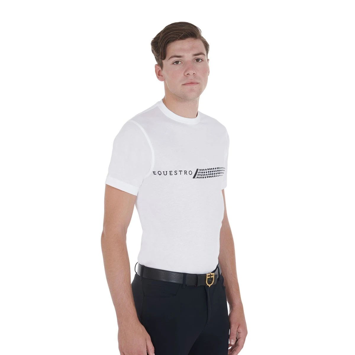 Equestro T-shirt uomo slim fit - 100% cotone - XXL Bianco - foto 3