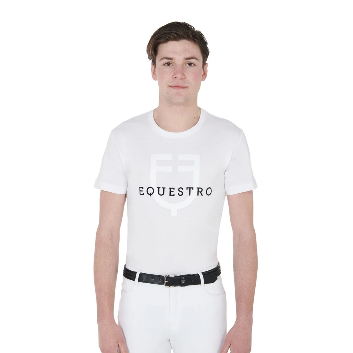 Equestro T-shirt uomo Slim Fit in cotone - XXL Bianco