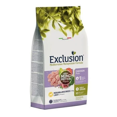 Dorado Exclusion Mediterraneo Noble Grain Light Pollo Medium & Large - confezione